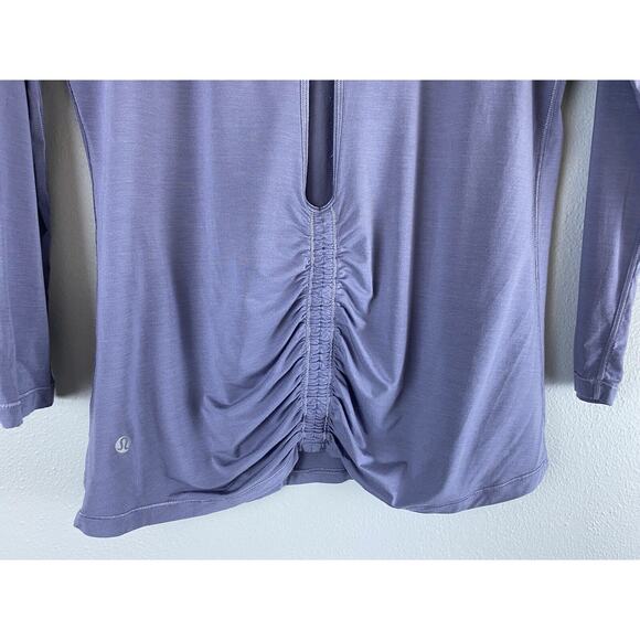EUC Lululemon Athletica Sz 8-10? Deep Stretch LS Cinch In Lilac Stone Top - Picture 5 of 7